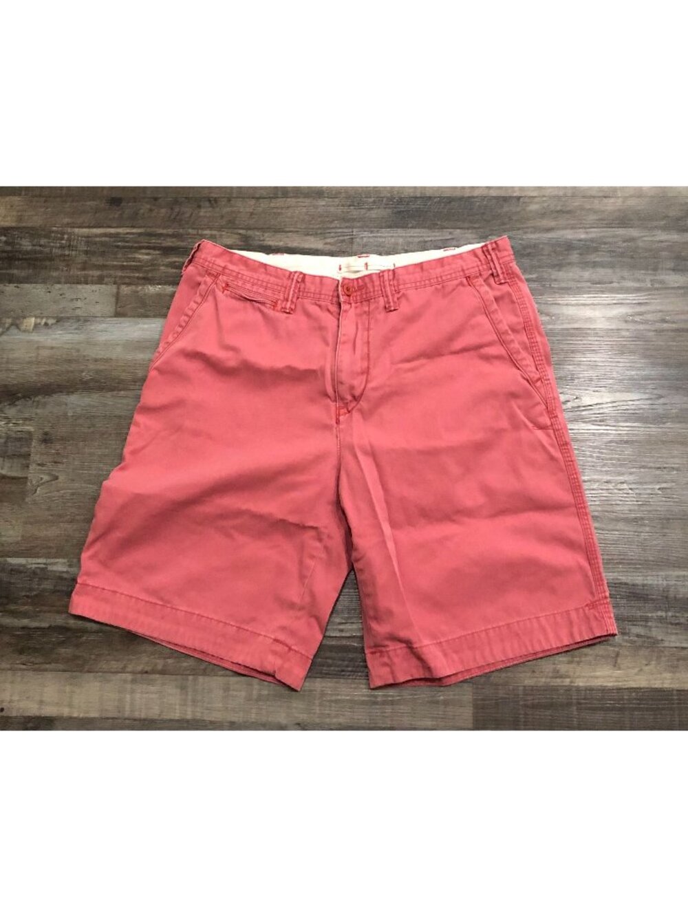 Polo Ralph Lauren Mens Size 34 Red Flat Front Casual Chino Shorts